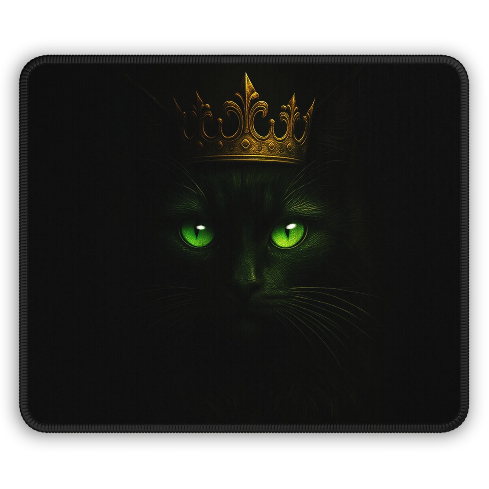 Royal Black Cat Gaming Mouse Pad