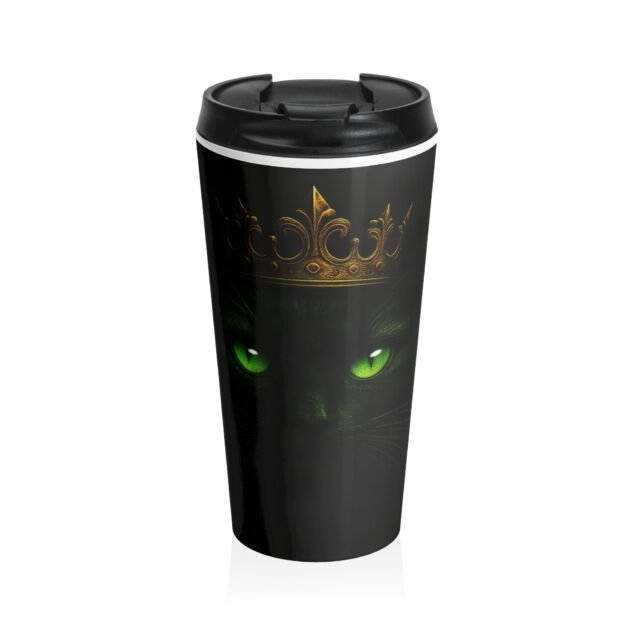 King Cat Stainless Steel Travel Mug , Insulated Coffee Tumbler