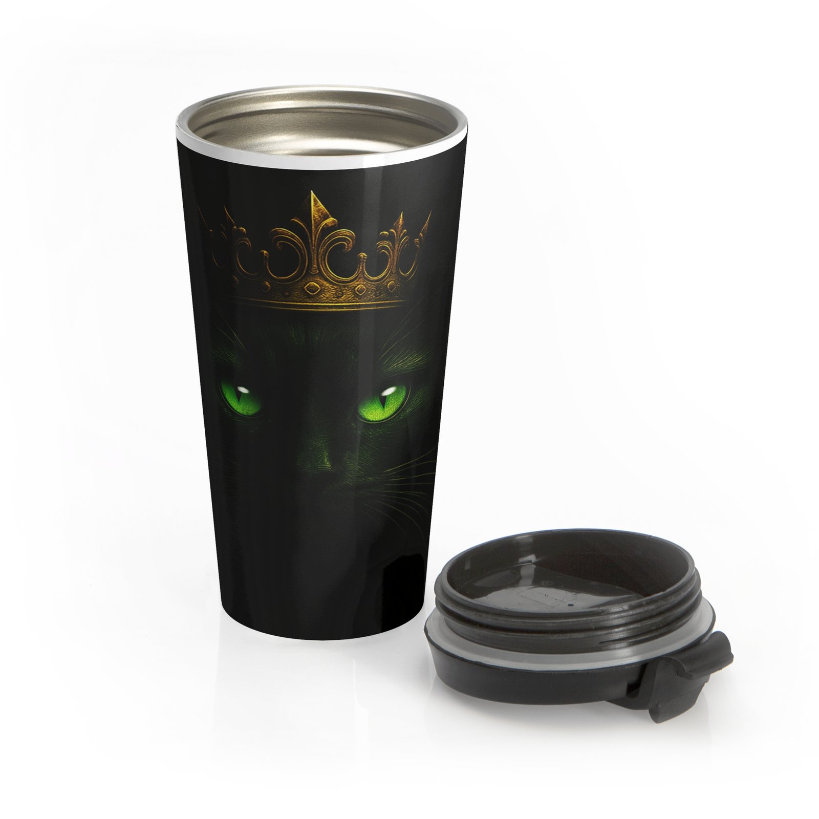 King Cat Stainless Steel Travel Mug , Insulated Coffee Tumbler - Image 5