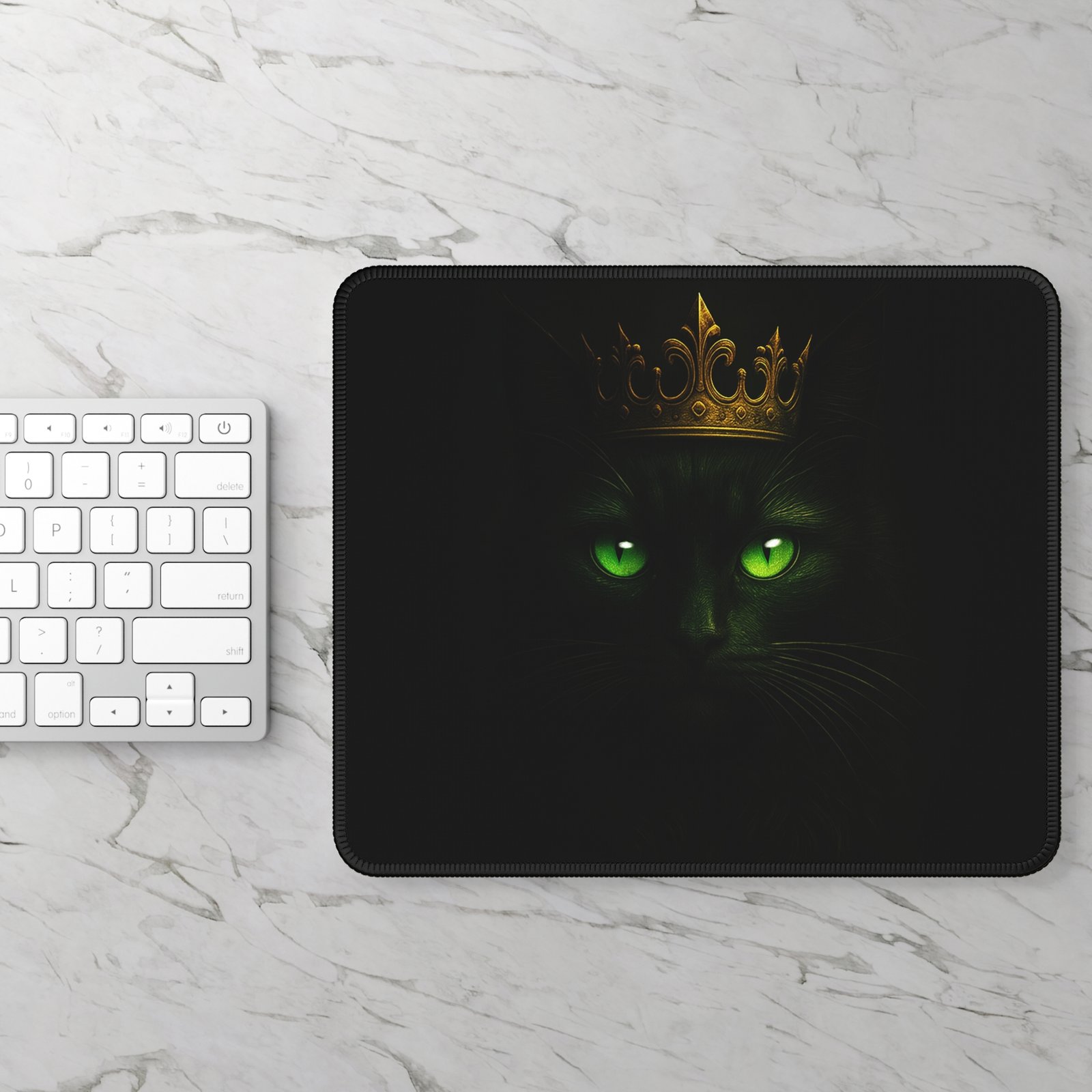 Royal Black Cat Gaming Mouse Pad - Image 2