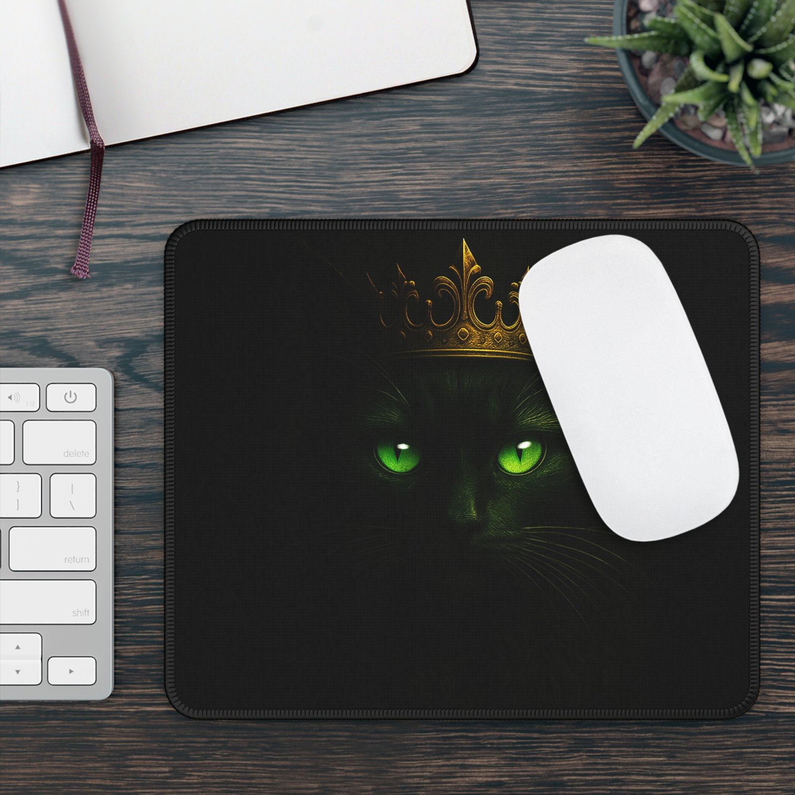 Royal Black Cat Gaming Mouse Pad - Image 3
