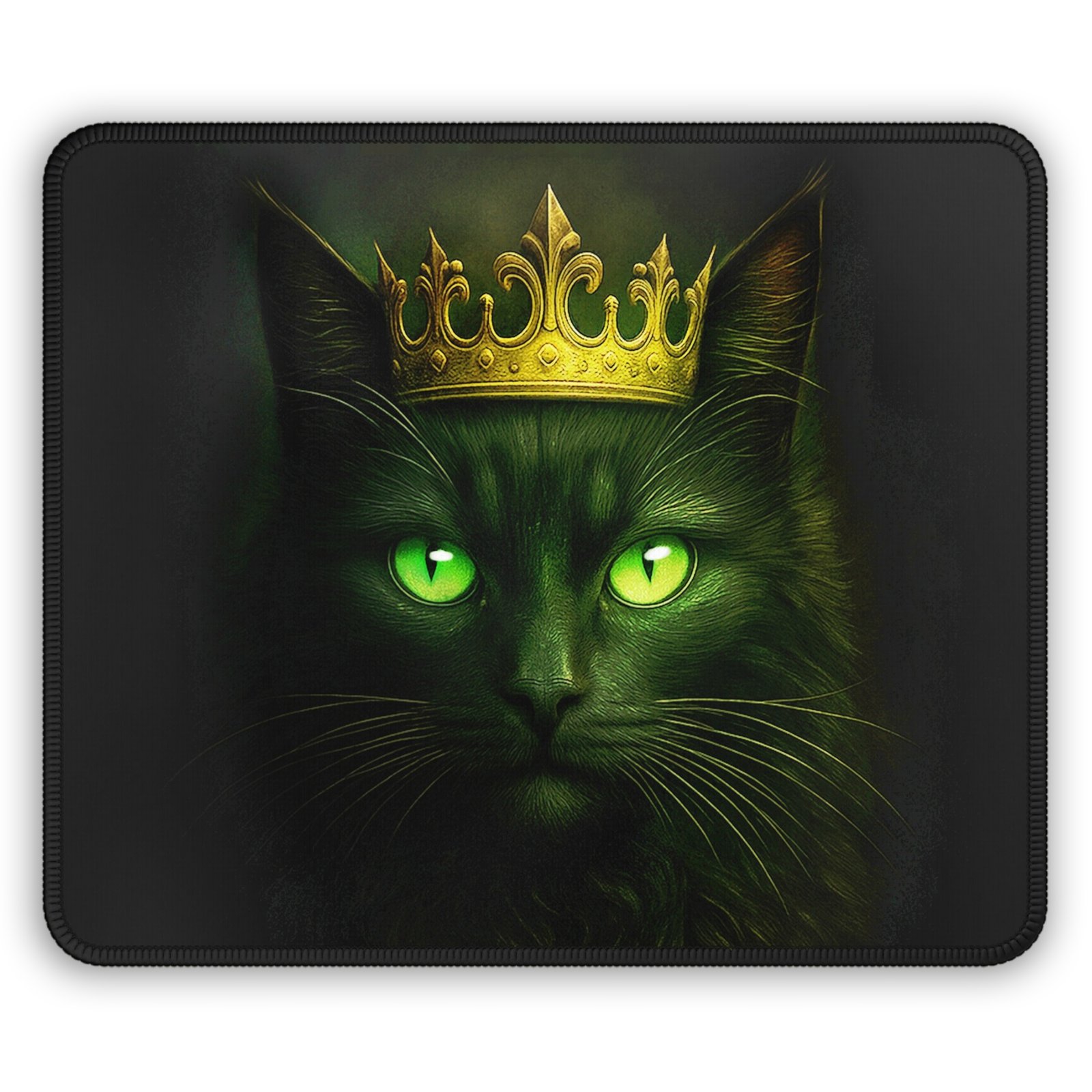 Royal Black Cat Gaming Mouse Pad