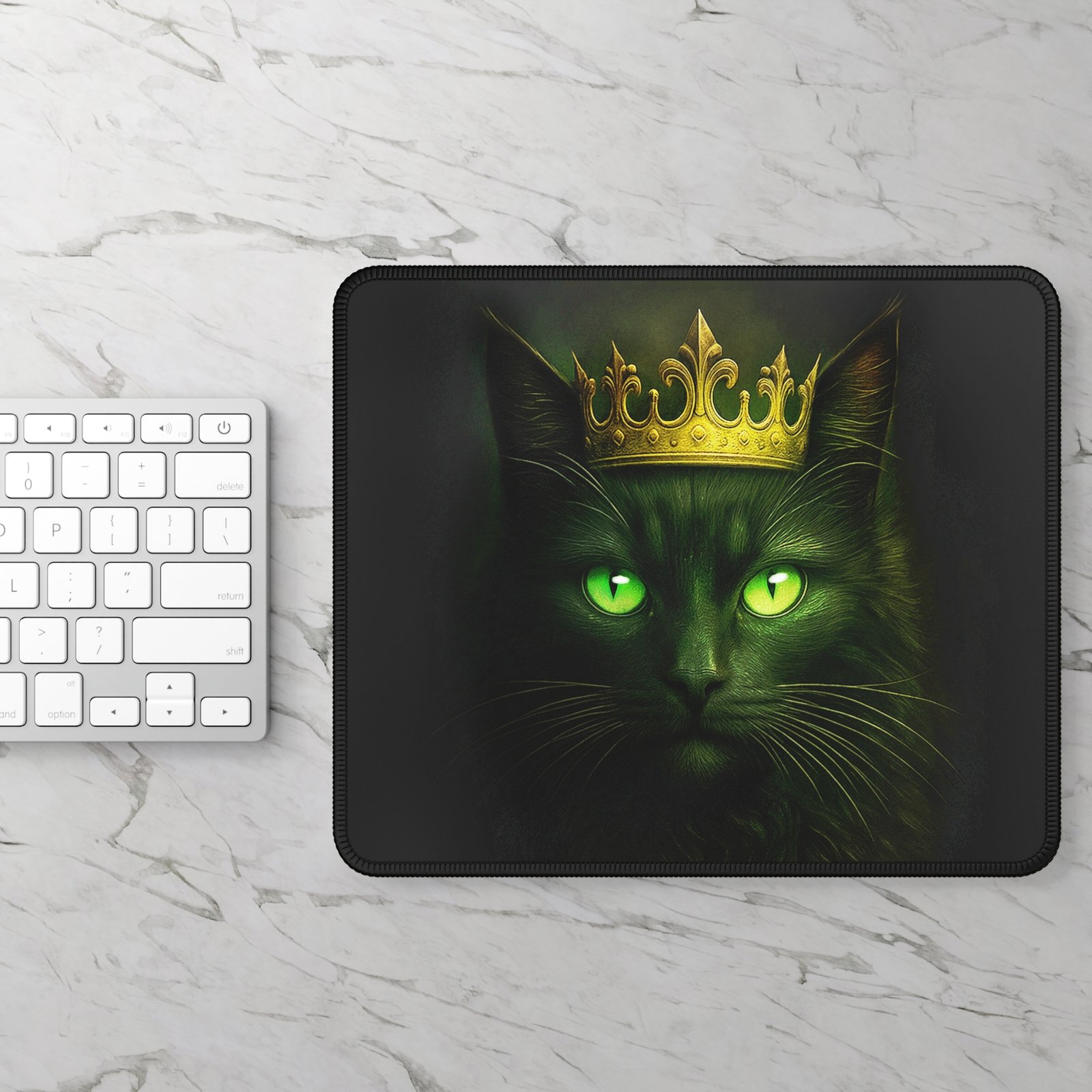 Royal Black Cat Gaming Mouse Pad - Image 2