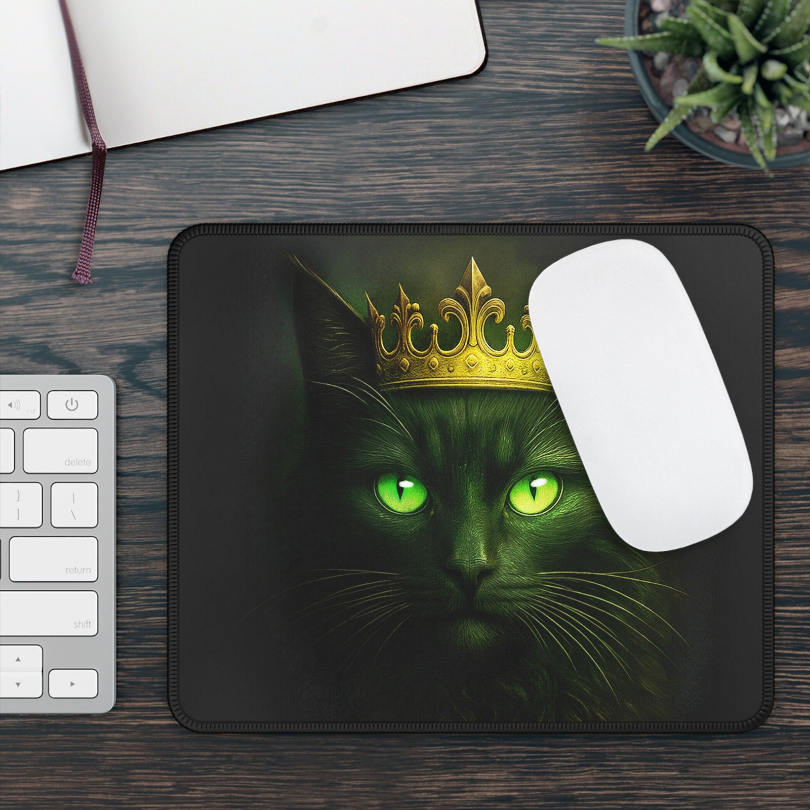 Royal Black Cat Gaming Mouse Pad - Image 3